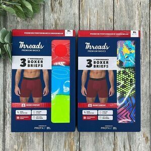 Underwear 6" Ultra-Soft Premium Performance Boxer Briefs 2, 3-Packs Size XL